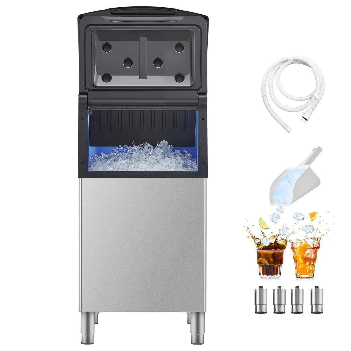 VEVOR Commercial Ice Storage Bin 136 kg with Adjustable Non-Slip Feet