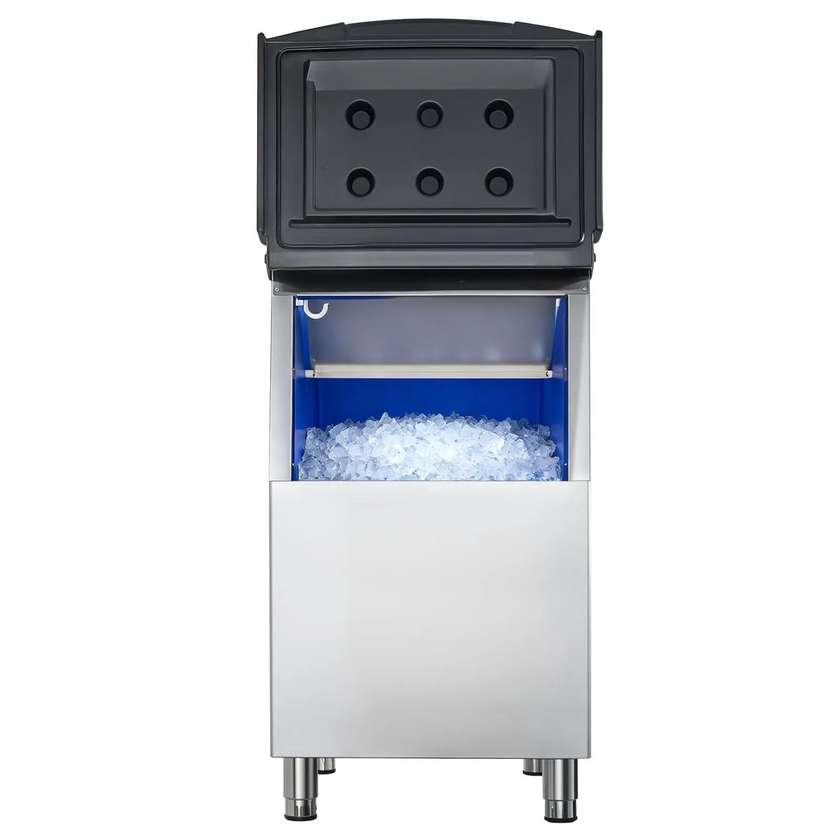 VEVOR ledus uzglabāšanas tvertne 113 kg ietilpība, nerūsējošā tērauda ledus konteiners ar filtru un regulējamām pretslīdes gumijas kājām, piemērota restorāniem, viesnīcām un dzērienu tirdzniecībai - ZEMLETES.LV