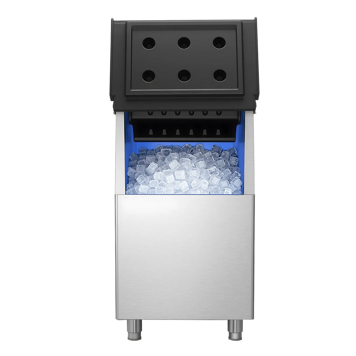VEVOR komerciālā ledus uzglabāšanas tvertne 113 kg ar regulējamām pretslīdes gumijas kājām