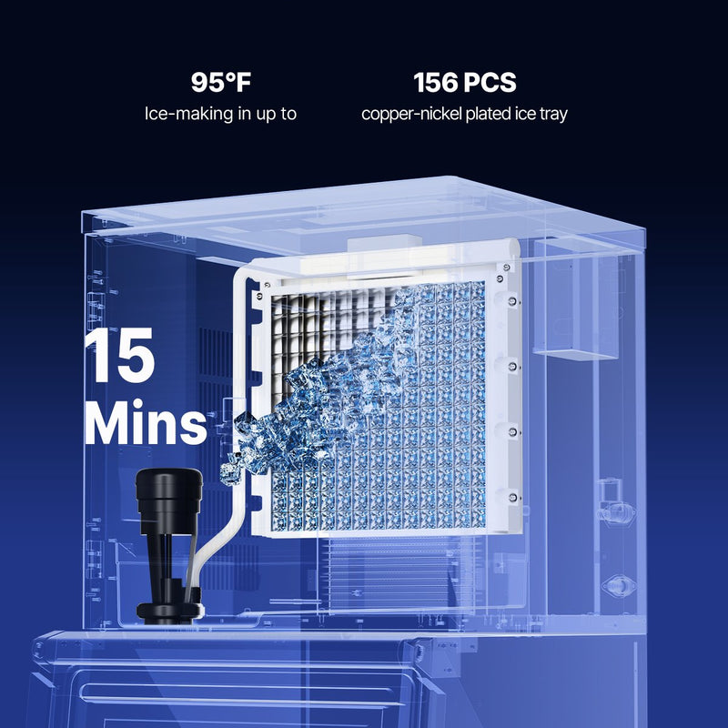 VEVOR komerciālais ledus pagatavotājs 360 lbs/dienā pašattīrīšanās ledus mašīna