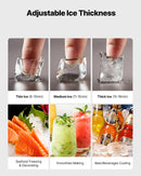 VEVOR komerciālais ledus pagatavotājs 360 lbs/dienā pašattīrīšanās ledus mašīna