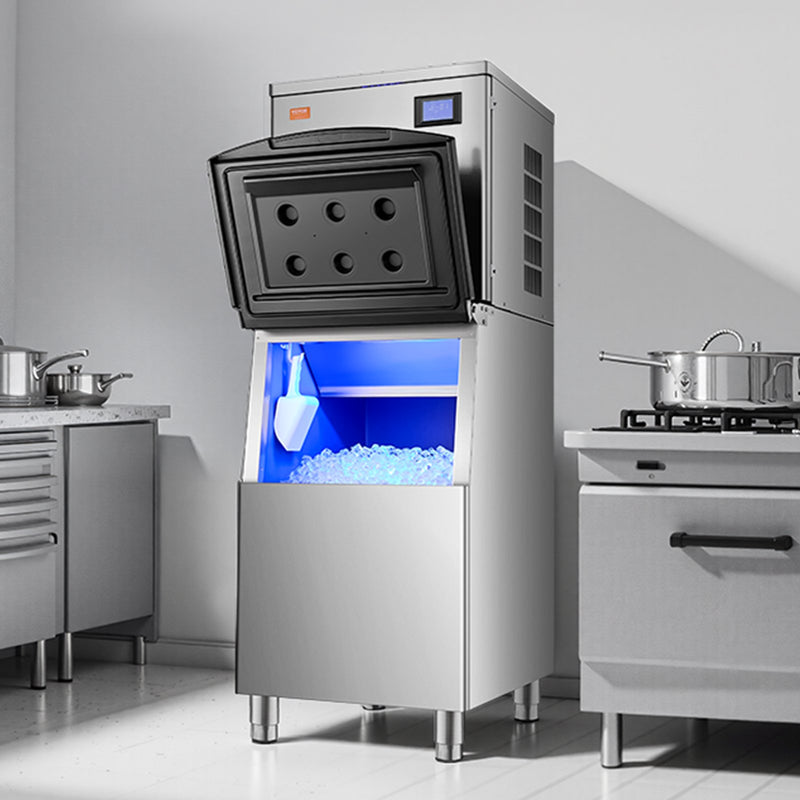 VEVOR komerciālais ledus pagatavotājs 360 lbs/dienā pašattīrīšanās ledus mašīna