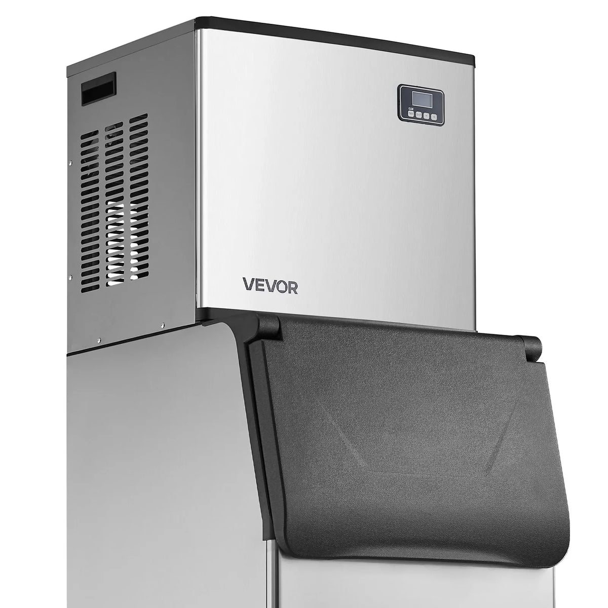 VEVOR komerciālais ledus ģenerators (galva) 249,5 kg/dienā no nerūsējošā tērauda ar pašattīrīšanos, programmējamu ledus ražošanu un regulējamu ledus biezumu, piemērots restorāniem, bāriem, kafejnīcām un viesnīcām - ZEMLETES.LV