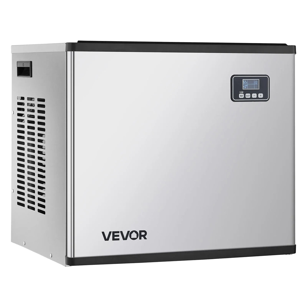 VEVOR komerciālā ledus ģeneratora galva 181,4 kg/24 h, nerūsējošā tērauda ledus iekārta ar pašattīrīšanās funkciju, plānotu ledus ražošanu un regulējamu ledus biezumu, piemērota restorāniem, bāriem, kafejnīcām un viesnīcām - ZEMLETES.LV
