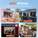 VEVOR 91 cm (G) × 61 cm (P) kioska apkalpošanas logs ar nojumi ēdināšanas treileriem