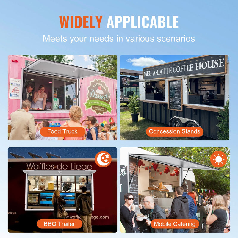 Izsniegšanas logs ar nojumīti 91×91 cm pārvietojamai ēdināšanai (piekabe)