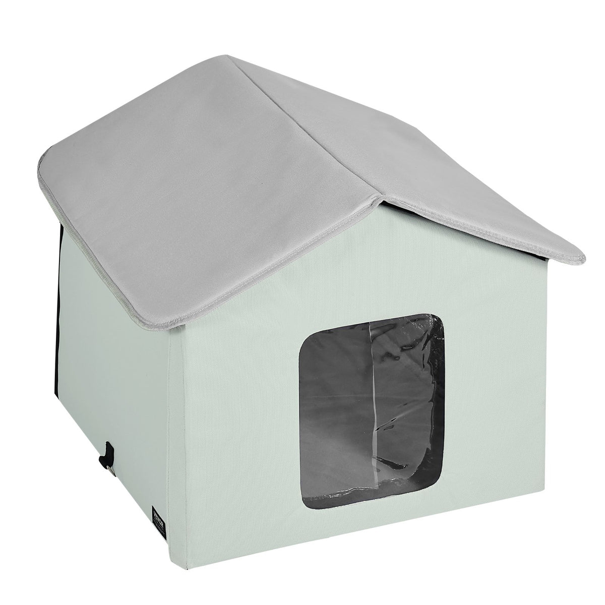 VEVOR Heated Foldable Cat House with Heating Pad, M (49 × 39 cm), Green