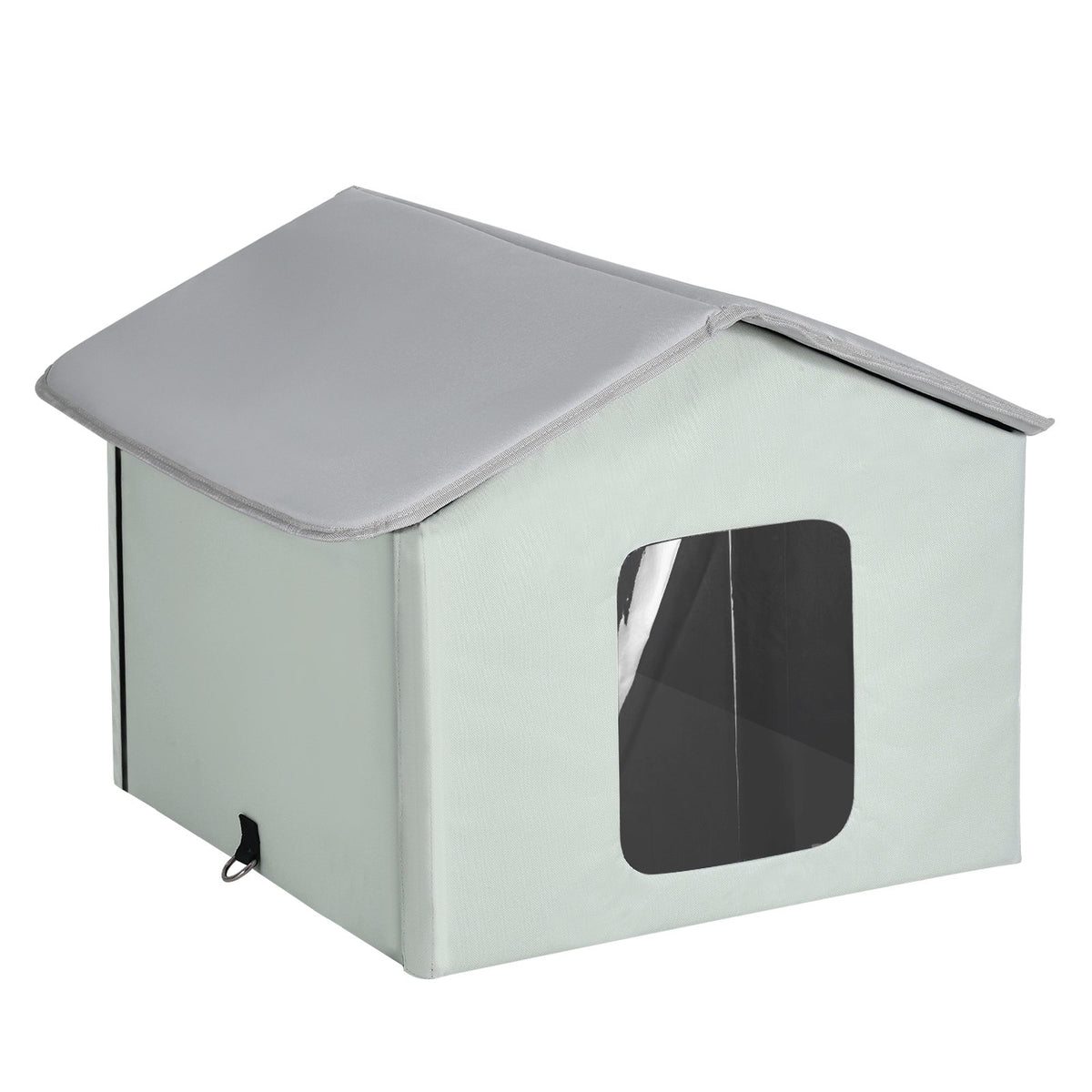 VEVOR Heated Foldable Cat House with Heating Pad, M (49 × 39 cm), Green