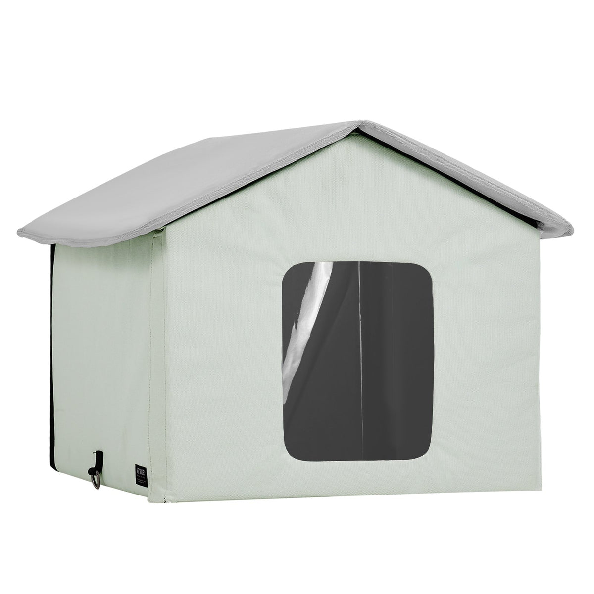 VEVOR Heated Foldable Cat House with Heating Pad, M (49 × 39 cm), Green