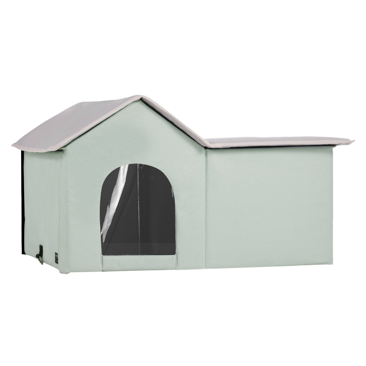 VEVOR Heated Foldable Cat House with Heating Pad, L (63 × 58 cm), Green
