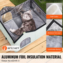 VEVOR saliekama apsildāma kaķu mājiņa ar sildpaliktni, zaļa, liela izmēra