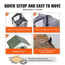 VEVOR paceltā apkures kaķu māja ar sildīšanas spilvenu, zaļa (S)