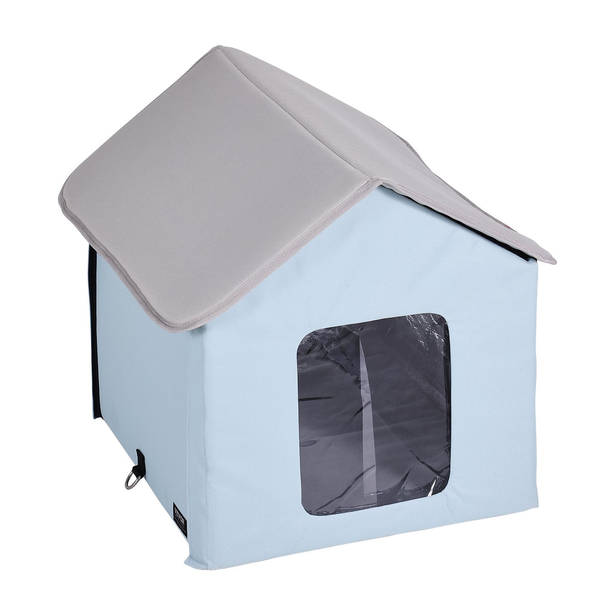 VEVOR Heated Foldable Cat House with Heating Pad, S (49 × 39 cm), Blue