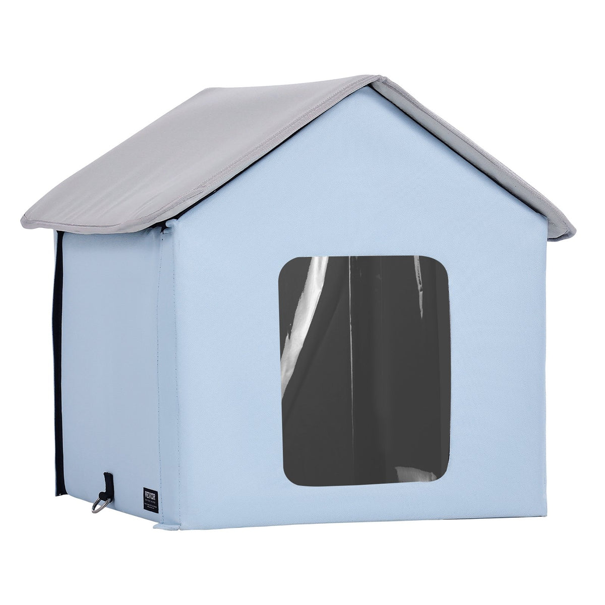 VEVOR Heated Foldable Cat House with Heating Pad, S (49 × 39 cm), Blue