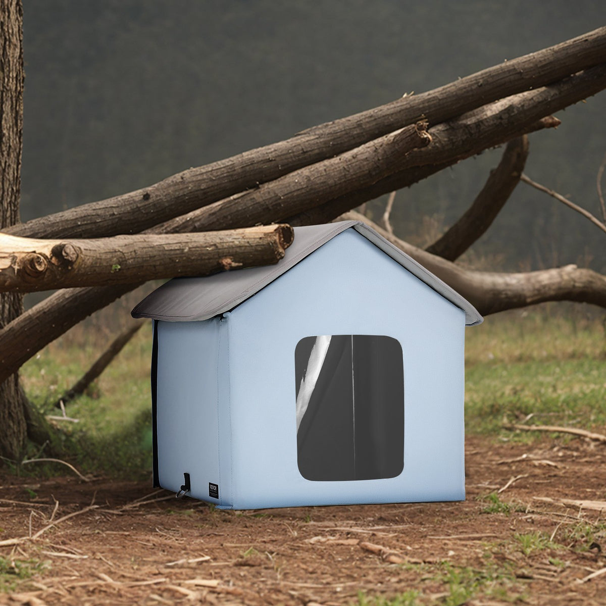 VEVOR Heated Foldable Cat House with Heating Pad, S (49 × 39 cm), Blue