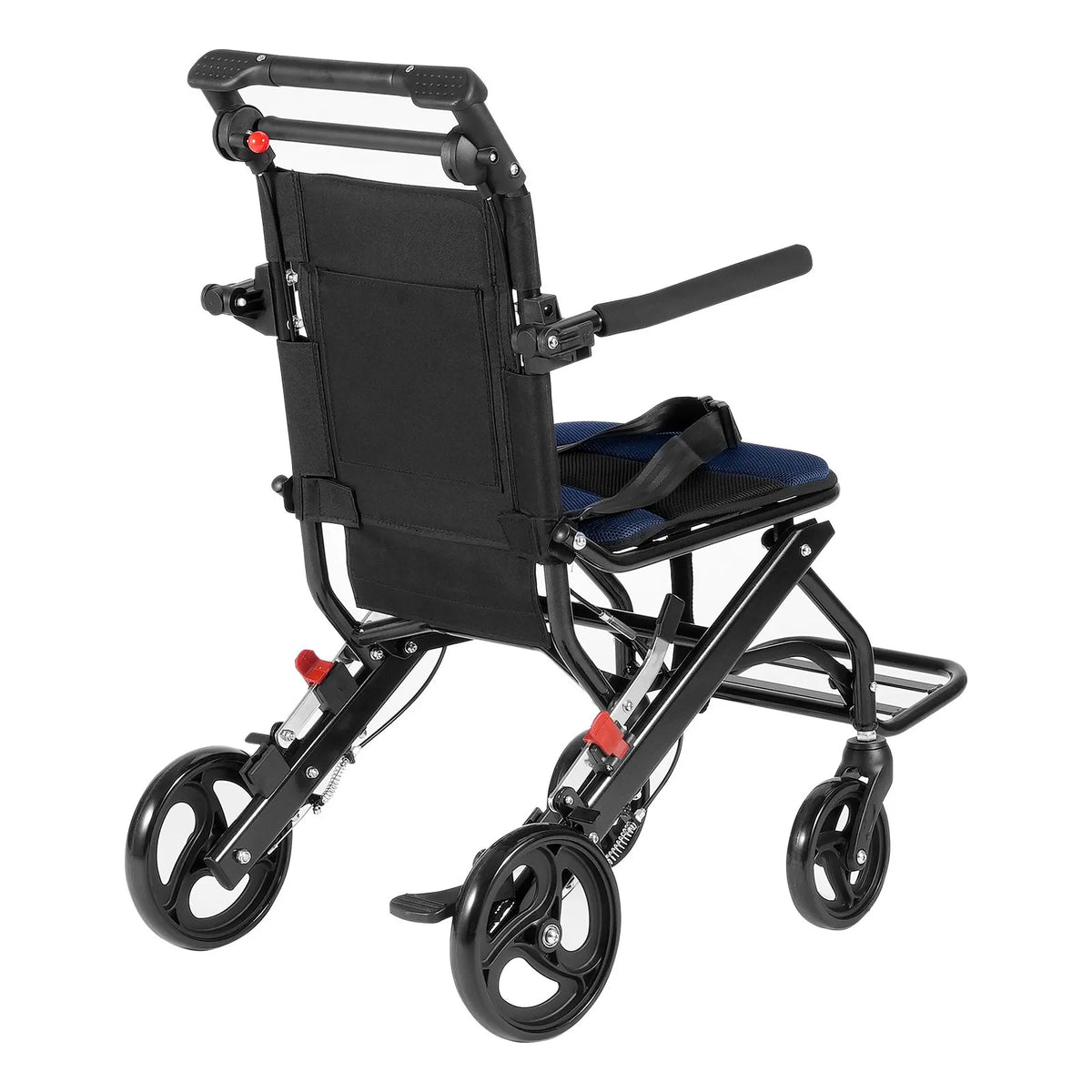 VEVOR transporta ratiņkrēsls no alumīnija sakausējuma, salokāms, sēdekļa platums 40 cm, slodze līdz 99,8 kg - ZEMLETES.LV