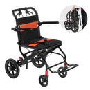 VEVOR transporta ratiņkrēsls no alumīnija sakausējuma, salokāms, sēdekļa platums 45,7 cm, slodze līdz 99,8 kg - ZEMLETES.LV