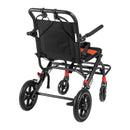 VEVOR transporta ratiņkrēsls no alumīnija sakausējuma, salokāms, sēdekļa platums 45,7 cm, slodze līdz 99,8 kg - ZEMLETES.LV
