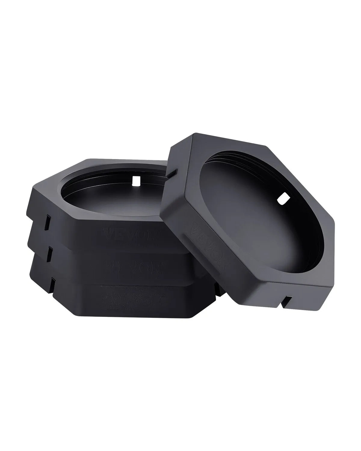 VEVOR RV tasandusklotsid, 4 tk, kummist tunkide stabilisaatorid 25,4 cm ümmarguste tugisammaste jaoks, kandevõime 2268 kg igaühe kohta, mõeldud matkaautodele, haagistele ja A/C-klassi elamautodele