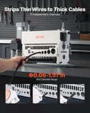 VEVOR elektriskā vadu izolācijas noņemšanas iekārta, 1,5–40 mm, automātiska 11 kanālu vara kabeļu izolācijas noņēmējmašīna, 370 W, ar manuālu roktura režīmu, avārijas apturēšanas pogu, metāllūžņu vara pārstrādei
