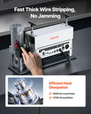 VEVOR elektriskā vadu izolācijas noņemšanas iekārta, 1,5–40 mm, automātiska 11 kanālu vara kabeļu izolācijas noņēmējmašīna, 370 W, ar manuālu roktura režīmu, avārijas apturēšanas pogu, metāllūžņu vara pārstrādei