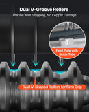 VEVOR elektriskā vadu izolācijas noņemšanas iekārta, 1,5–40 mm, automātiska 11 kanālu vara kabeļu izolācijas noņēmējmašīna, 370 W, ar manuālu roktura režīmu, avārijas apturēšanas pogu, metāllūžņu vara pārstrādei