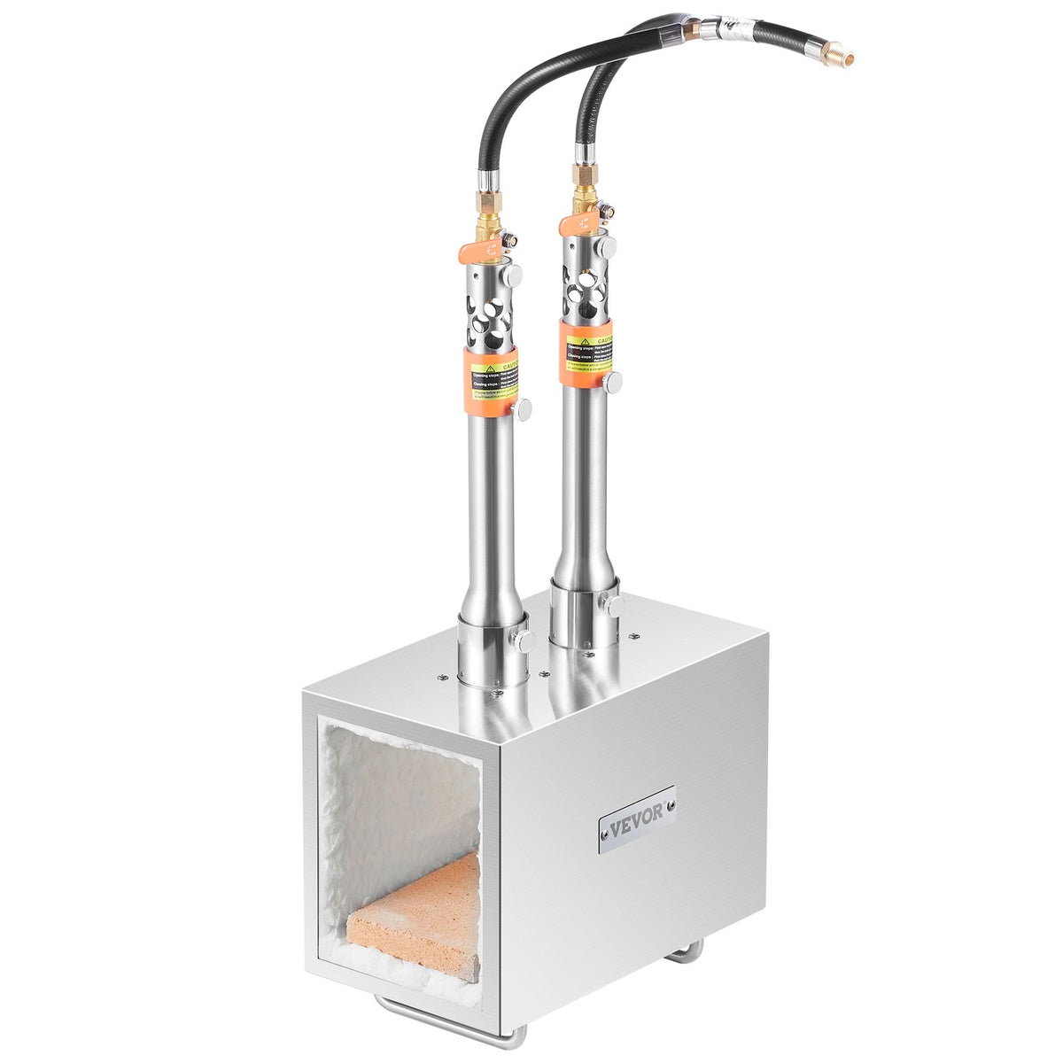 VEVOR Portable Propane Forge with 2 Burners, 1427 °C, for Metalworking and Knife Forging, Second Model