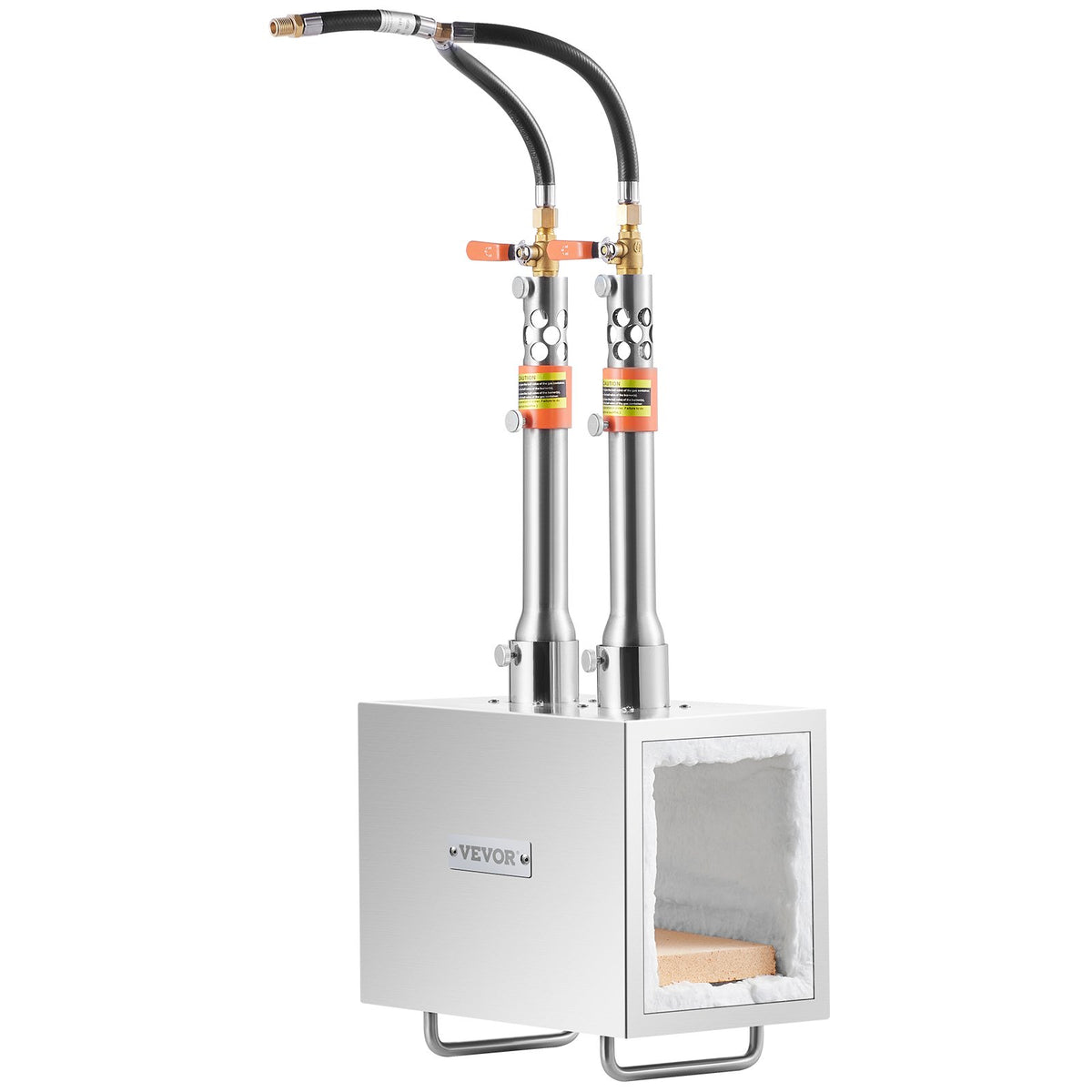 VEVOR Portable Propane Forge with 2 Burners, 1427 °C, for Metalworking and Knife Forging, Second Model