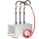 VEVOR Pārnēsājamais propāna kalējs ar 3 degļiem, 1433°C, metālapstrādei un nažu kalšanai