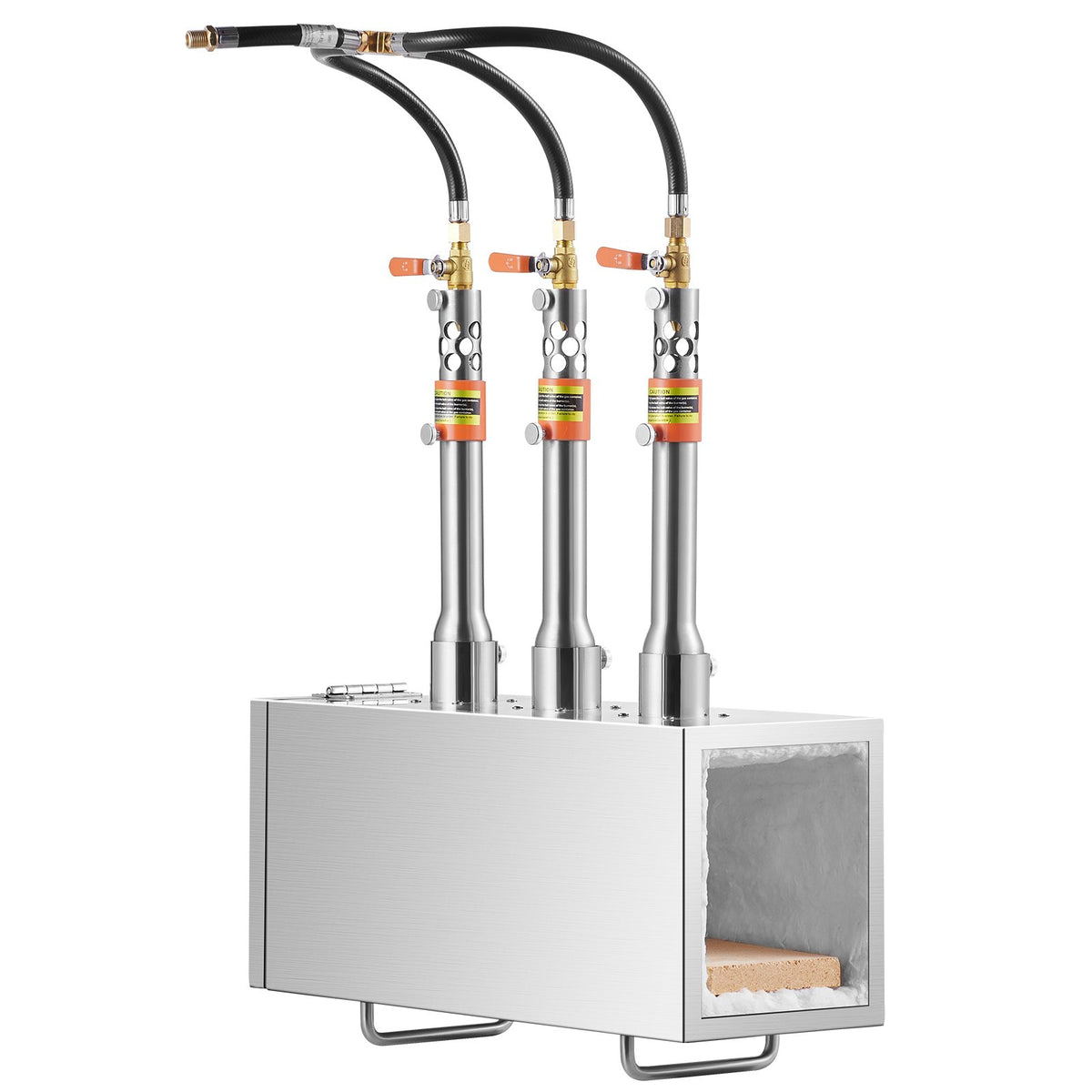 VEVOR Portable Propane Forge with 3 Burners, 1433 °C, for Metalworking and Knife Forging, Second Model