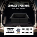 VEVOR kvadrātveida ugunskura gredzens – 91 × 91 cm ārējais tērauda DIY ugunskura ieliktnis