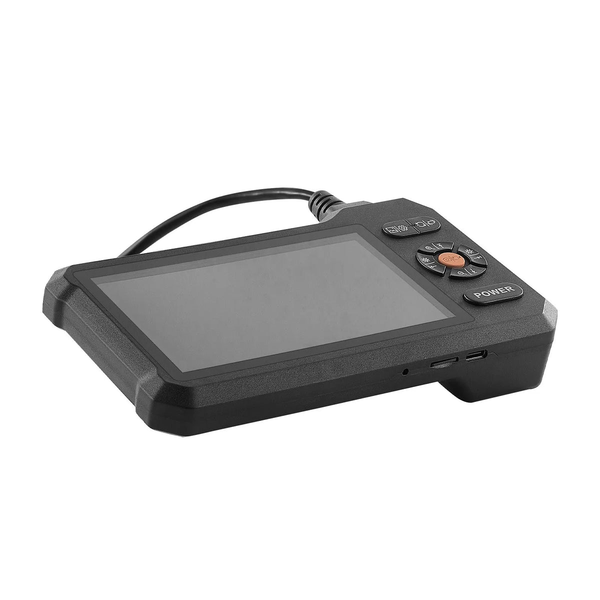 Эндоскоп VEVOR с тремя камерами и подсветкой, HD-экран IPS 12,7 см, HD-камера 1280 × 720, 8 + 2 светодиодных индикатора, 8-кратный зум, водонепроницаемость по стандарту IP67 и жёсткий кабель длиной 5 м для проверки автомобилей и трубопроводов