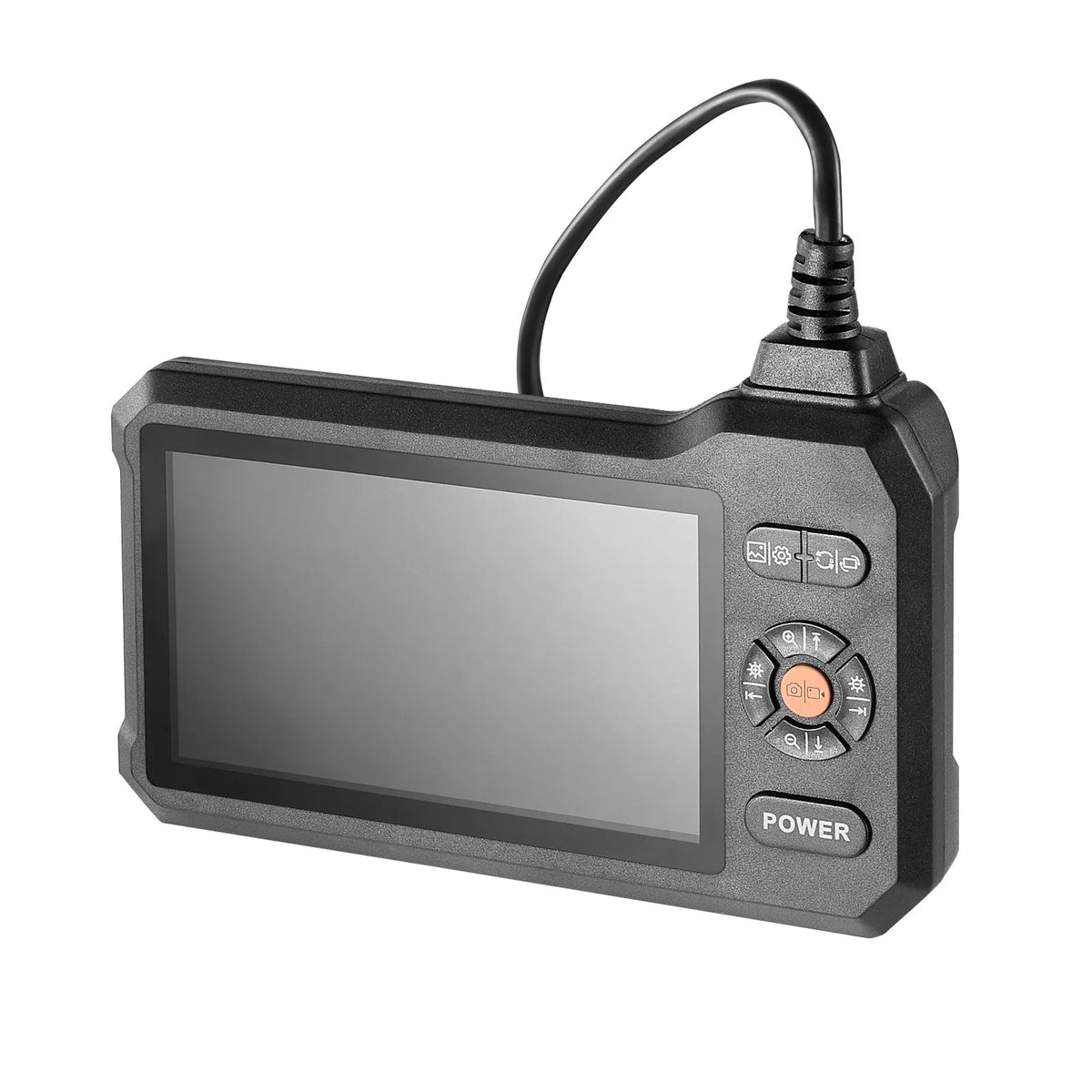 Эндоскоп VEVOR с тремя камерами и подсветкой, HD-экран IPS 12,7 см, HD-камера 1280 × 720, 8 + 2 светодиодных индикатора, 8-кратный зум, водонепроницаемость по стандарту IP67 и жёсткий кабель длиной 5 м для проверки автомобилей и трубопроводов