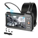VEVOR divu kameru endoskops ar apgaismojumu, 12,7 cm HD IPS ekrāns, industriālais boreskops ar 5,5 mm zondi, 8× tālummaiņu, IP67 ūdensizturību un 5 m stingru kabeli auto diagnostikai un cauruļvadu pārbaudei