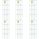 Tomātu balsti, 37 x 37 x 100 cm, 6 komplekti kvadrātveida augu balstu režģi, zaļi PVC pārklāti tērauda torņi kāpjošiem dārzeņiem, augiem, ziediem un augļiem