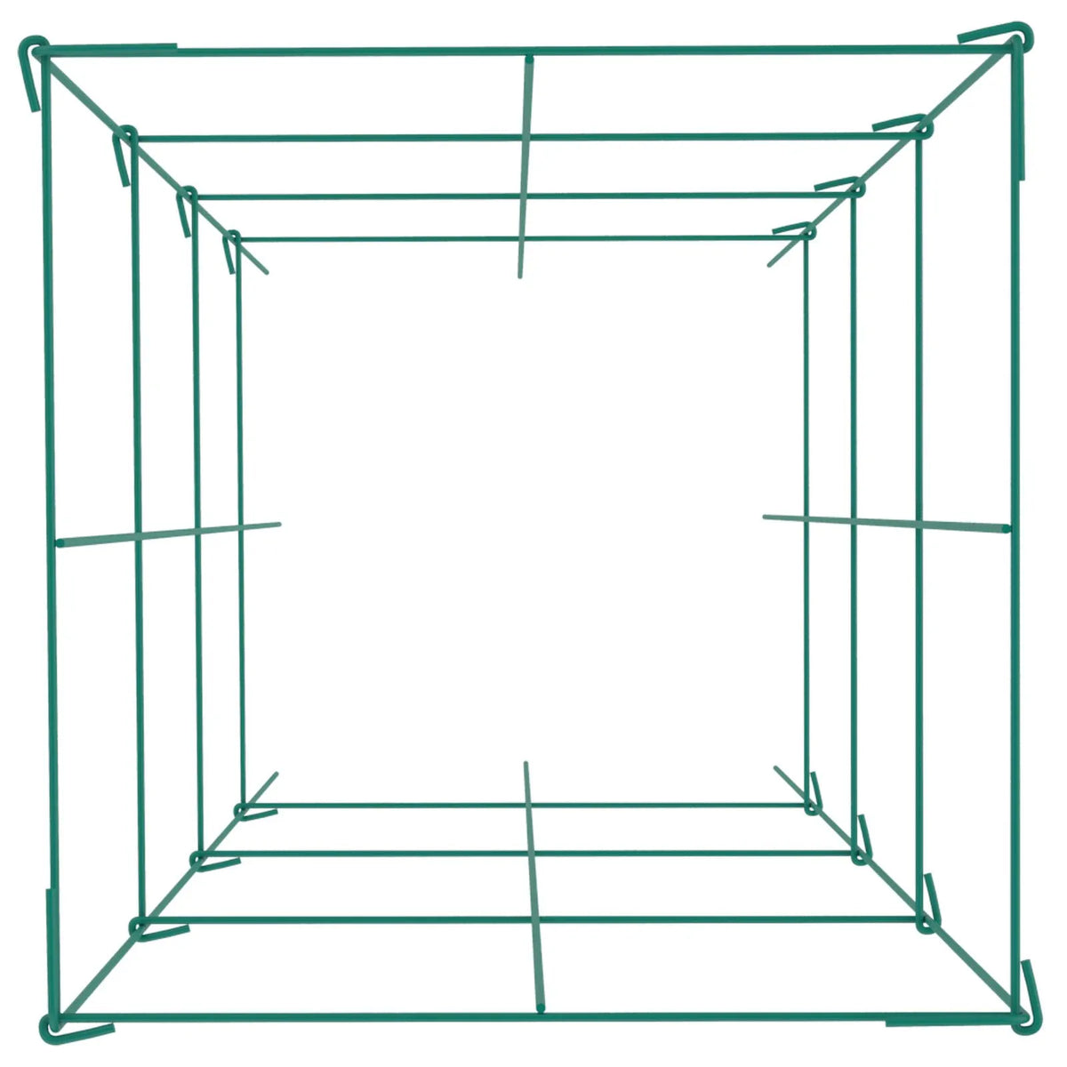 Tomātu balsti, 37 x 37 x 100 cm, 6 komplekti kvadrātveida augu balstu režģi, zaļi PVC pārklāti tērauda torņi kāpjošiem dārzeņiem, augiem, ziediem un augļiem