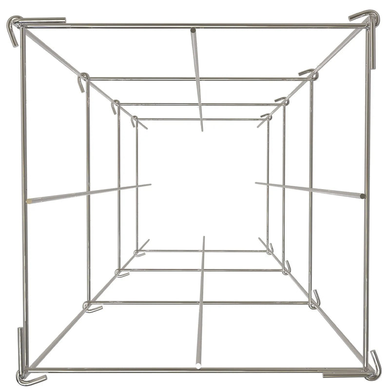 Tomātu balsti, 30 × 30 × 117 cm, 10 gab. kvadrātveida augu atbalsta konstrukcijas, sudraba PVC pārklāts tērauds, torņi kāpšanas dārzeņiem, augiem, ziediem un augļiem
