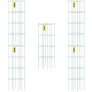 Tomātu balsti, 30 × 30 × 117 см, 5 габ. kvadrātveida augu atbalsta konstrukcijas, zaļš PVC pārklāts tērauds, torņi kāpšanas dārzeņiem, augiem, ziediem un augļiem