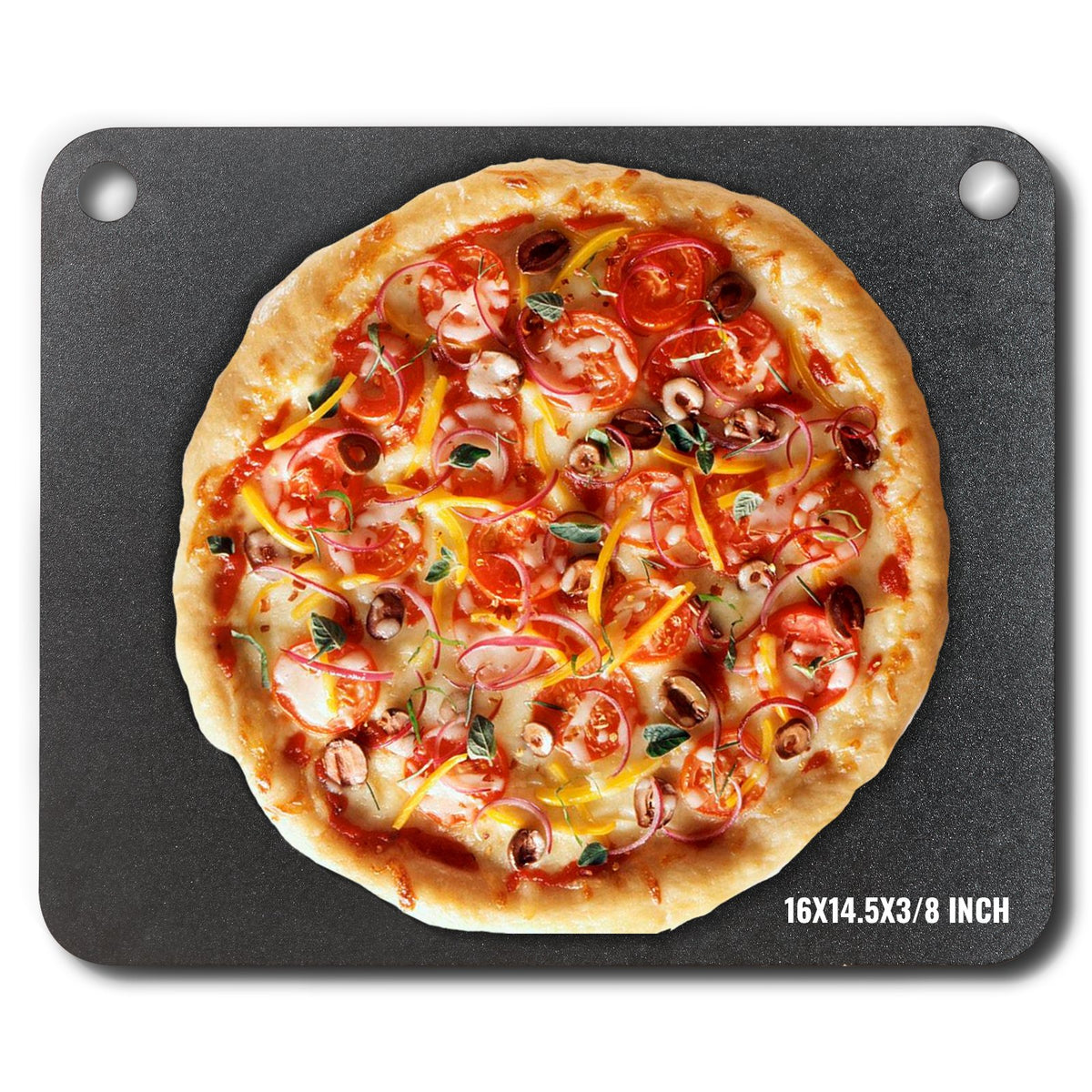 VEVOR Carbon Steel Pizza Peel 40.6 × 36.8 × 1 cm, Pre-Oiled, for Ovens and Grills