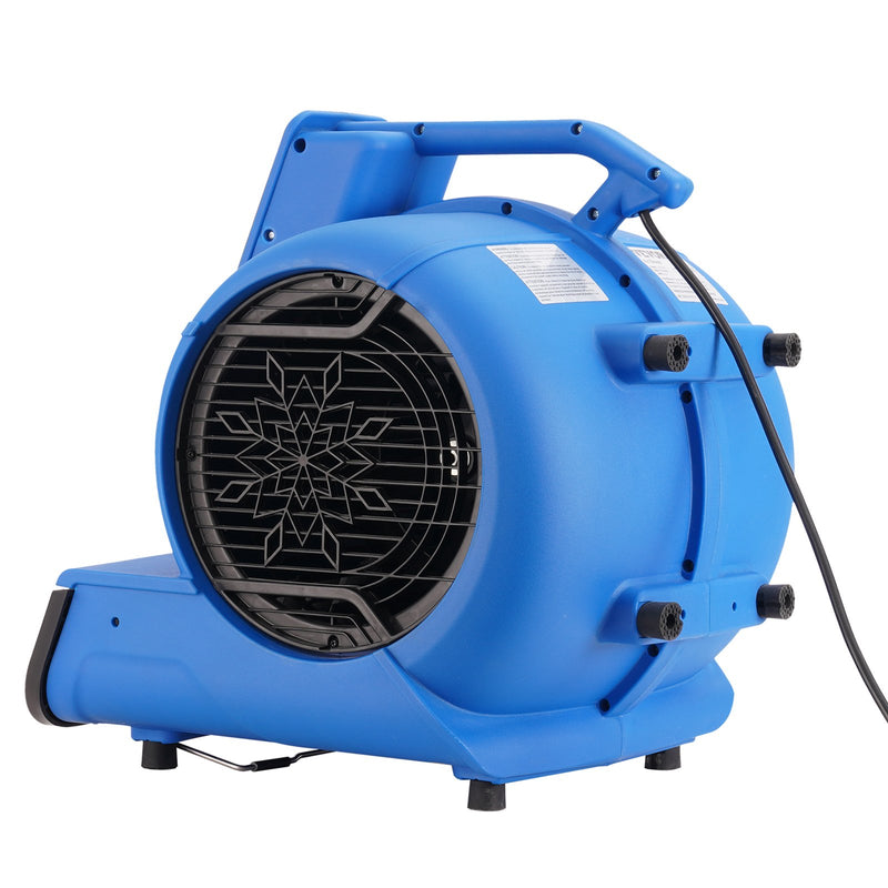 VEVOR grīdas ventilators, 1250 apgr./min, 4419 m³/h gaisa plūsma, ar 4 pūšanas leņķiem un 3 ātrumiem