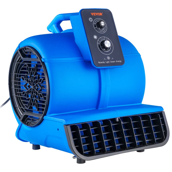 VEVOR grīdas ventilators, 1250 apgr./min, 4419 m³/h gaisa plūsma, ar 4 pūšanas leņķiem un 3 ātrumiem