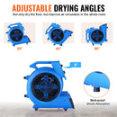 VEVOR grīdas ventilators, 1250 apgr./min, 4419 m³/h gaisa plūsma, ar 4 pūšanas leņķiem un 3 ātrumiem