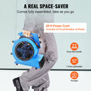 VEVOR grīdas ventilators, 1250 apgr./min, 4419 m³/h gaisa plūsma, ar 4 pūšanas leņķiem un 3 ātrumiem