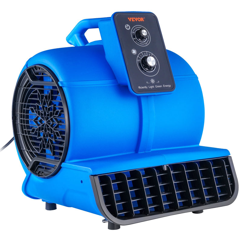 VEVOR grīdas ventilators, 1250 apgr./min, 4419 m³/h gaisa plūsma, ar 4 pūšanas leņķiem un 3 ātrumiem