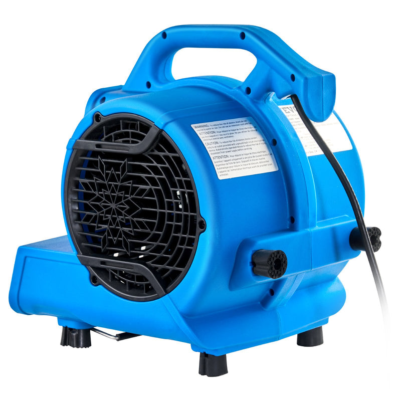 VEVOR grīdas ventilators, 1360 apgr./min, 1020 m³/h gaisa plūsma, ar 4 pūšanas leņķiem un 3 ātrumiem