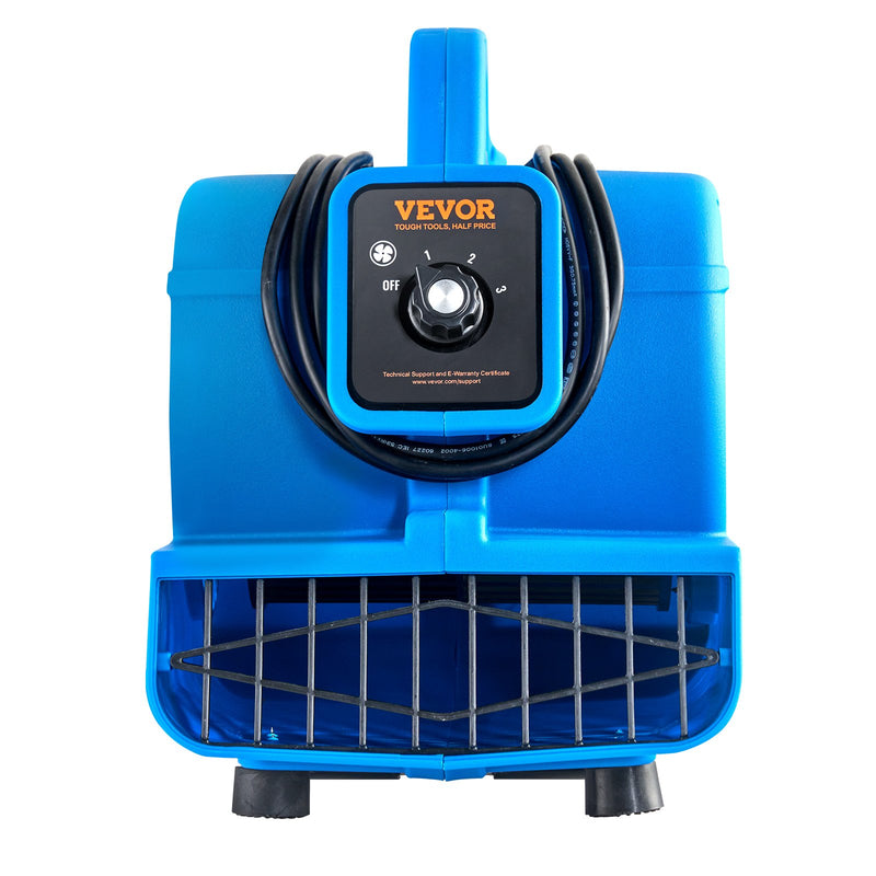 VEVOR grīdas ventilators, 1360 apgr./min, 1020 m³/h gaisa plūsma, ar 4 pūšanas leņķiem un 3 ātrumiem