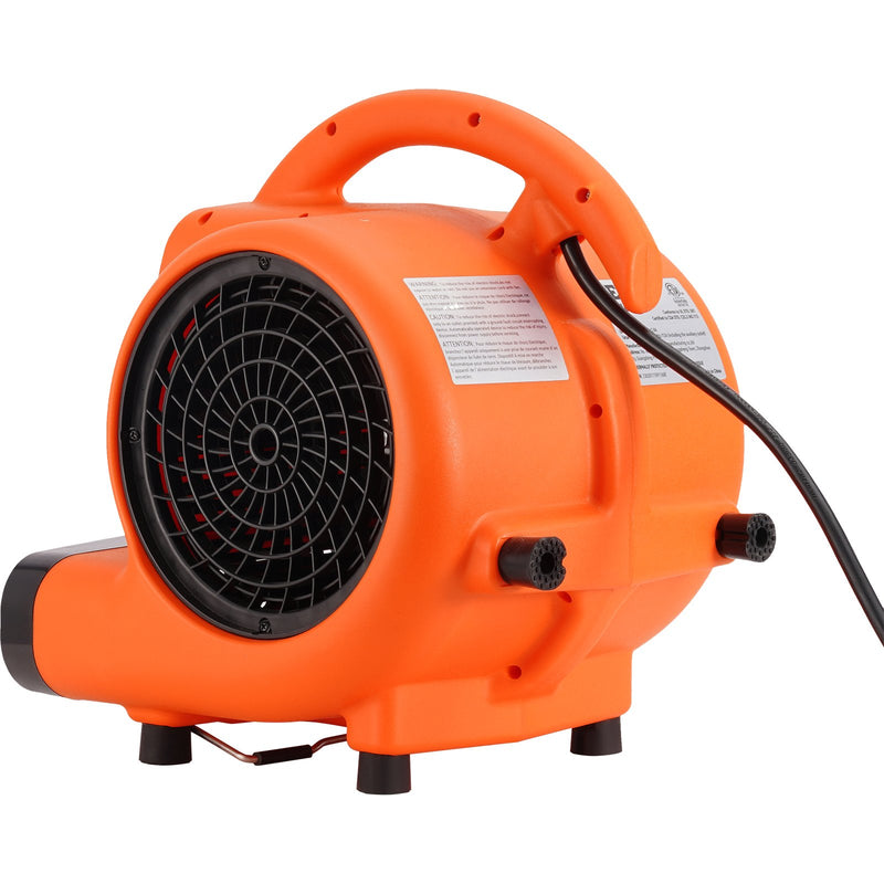 VEVOR grīdas ventilators, 1380 apgr./min, 1700 m³/h gaisa plūsma, ar 4 pūšanas leņķiem un 3 ātrumiem