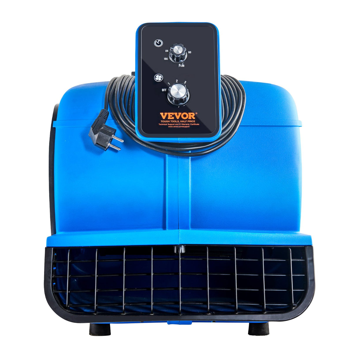 VEVOR grīdas ventilaatorid, 1400 apgr./min, 6800 m³/h gaisa plūsma, ar 3 pūšanas leņķiem un 3 ātrumiem