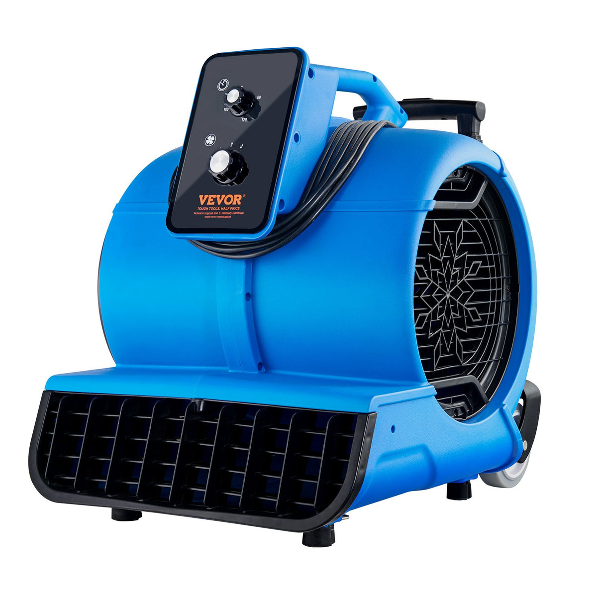 VEVOR grīdas ventilaatorid, 1400 apgr./min, 6800 m³/h gaisa plūsma, ar 3 pūšanas leņķiem un 3 ātrumiem