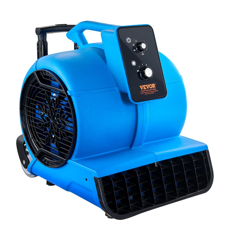 VEVOR grīdas ventilators, 1400 apgr./min, 6800 m³/h gaisa plūsma, ar 3 pūšanas leņķiem un 3 ātrumiem